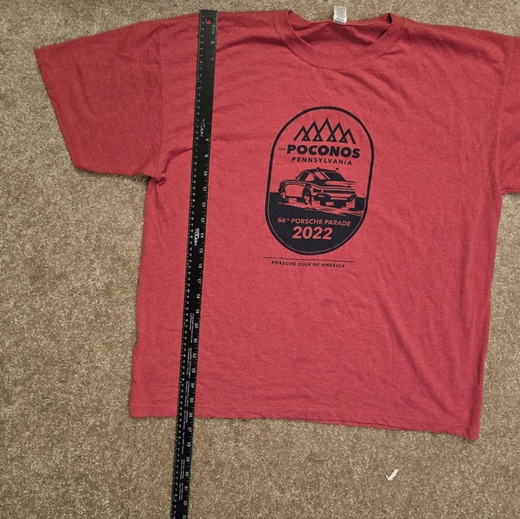 M&O Gold Poconos Pennsylvania 66th Porsche Parade 2022 T-Shirt Unisex Size Large - Picture 6 of 11